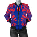 FUNSTUFFPRINT Wallis And Futuna Women Bomber Jacket - Polynesian Tattoo Flag - 10 3D Bomber Jacket