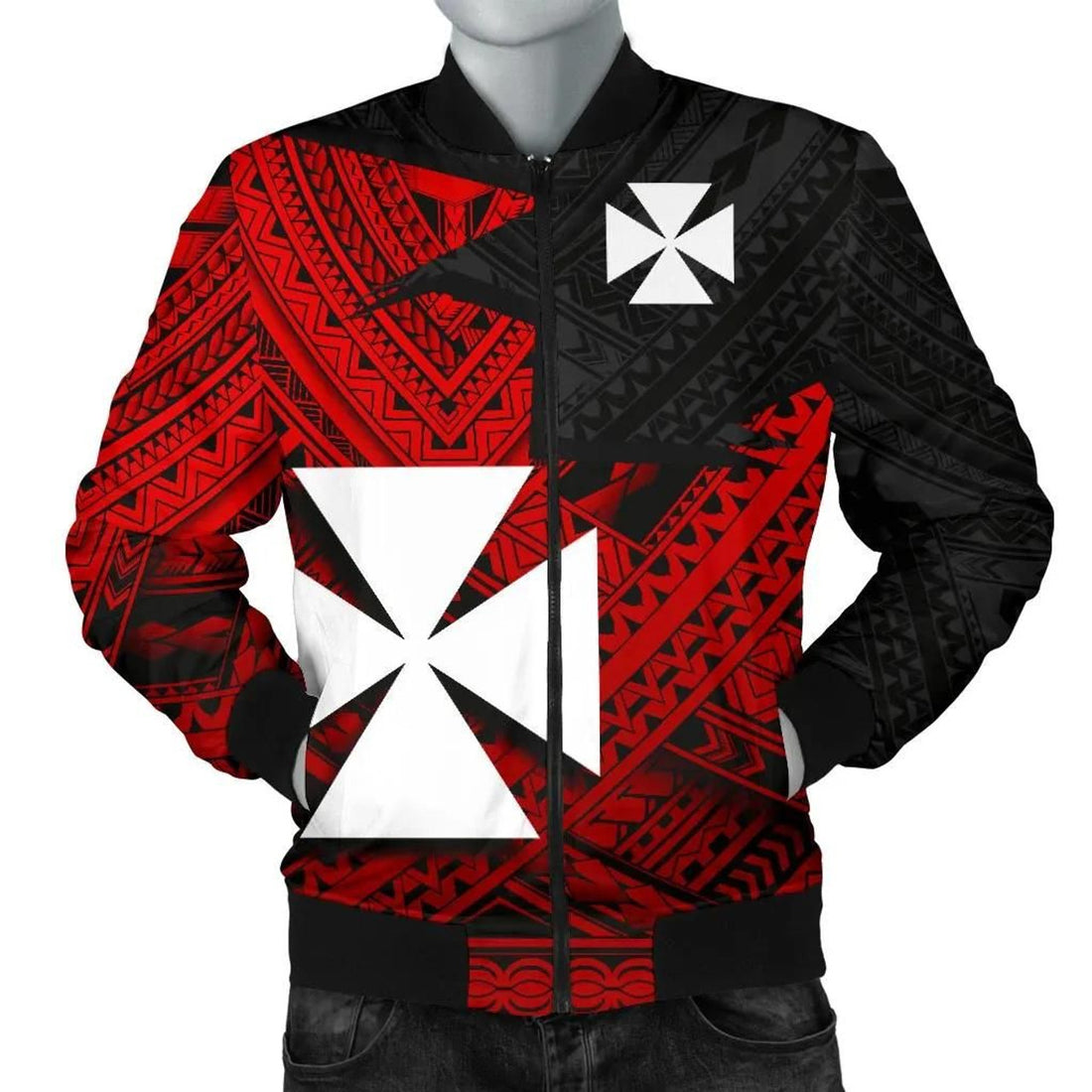 FUNSTUFFPRINT Wallis and Futuna Men's Bomber Jacket - HOME 3D Bomber Jacket