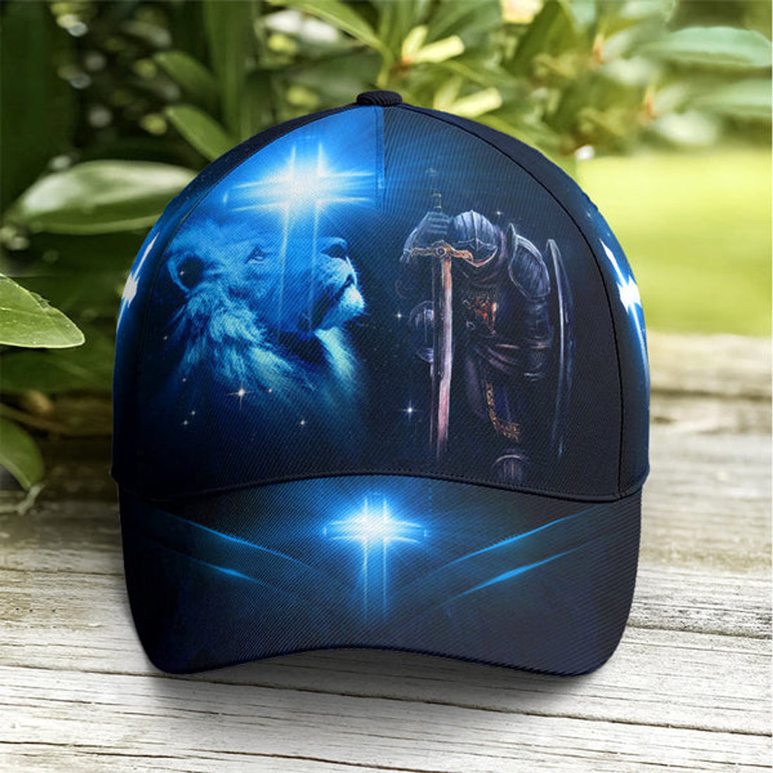 FUNSTUFFPRINT Warrior Lion Faith All Over Printed Baseball Cap