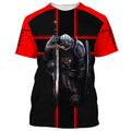 FUNSTUFFPRINT Warrior Of God I'm On Team Jesus I'm Not Religious 3D All Over Printed Shirt for Men and Women
 3D T-shirt