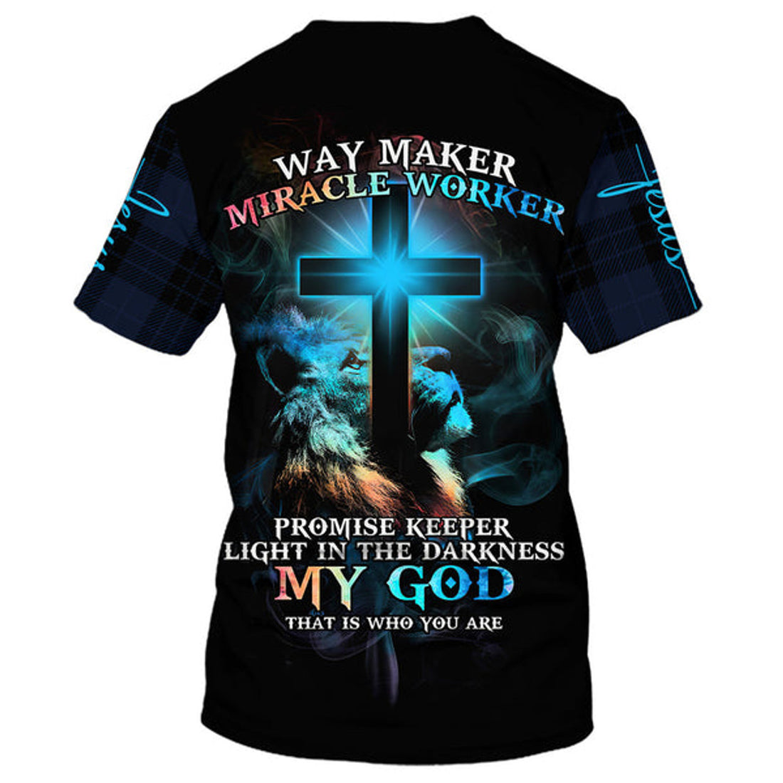 FUNSTUFFPRINT Way Maker Miracle Worker Jesus Stretched Out His Hand 3D T-Shirts - Christian Shirts For Men&Women 3D T-shirt