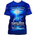 FUNSTUFFPRINT Way Maker Miracle Worker Lion Cross 3D T-Shirts - Christian Shirts For Men&Women 3D T-shirt