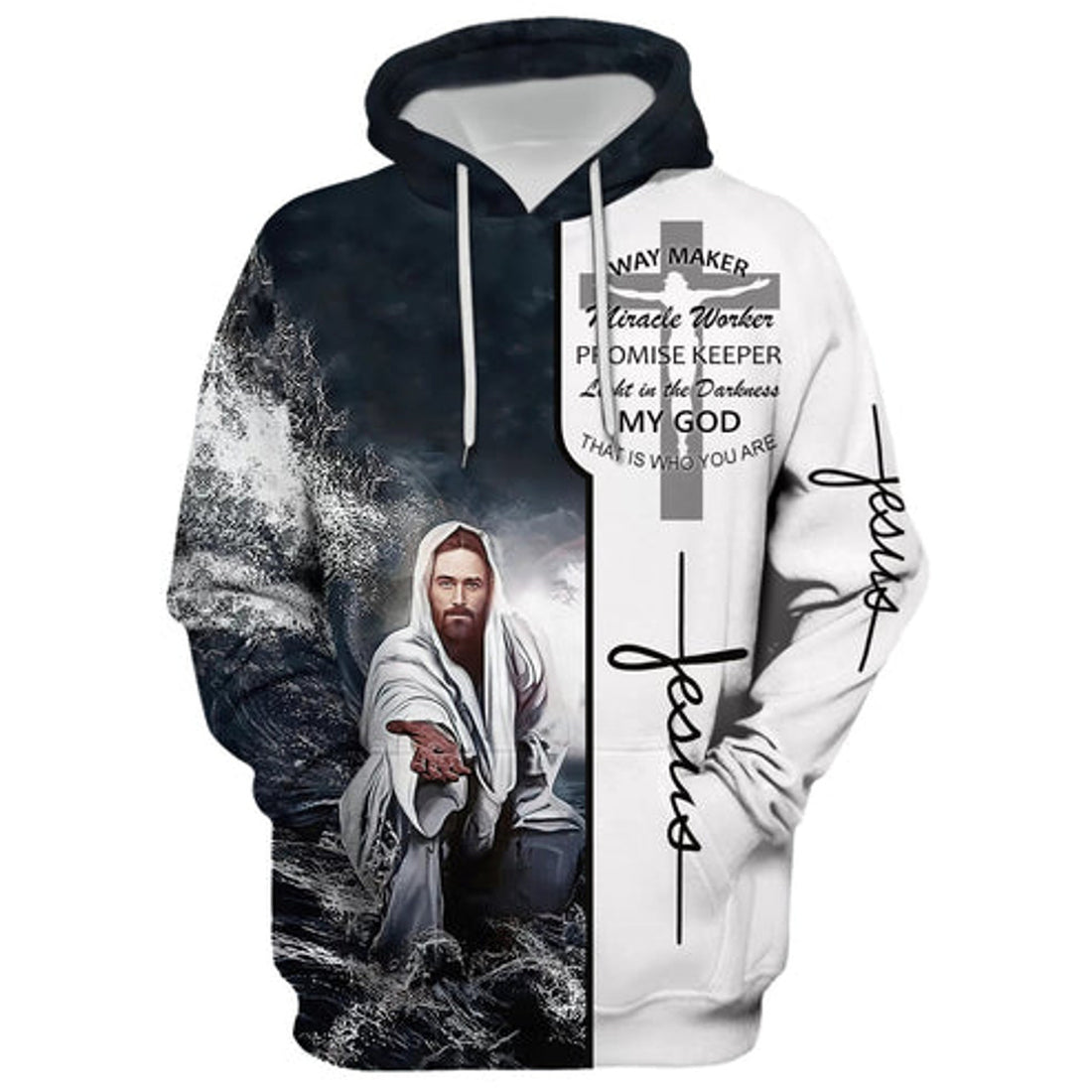 FUNSTUFFPRINT 3D Way Maker Miracle Worker Promise Keeper Light In The Darkness 3D Hoodie and Zip Hoodie