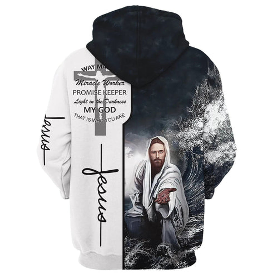 FUNSTUFFPRINT 3D Way Maker Miracle Worker Promise Keeper Light In The Darkness 3D Hoodie and Zip Hoodie