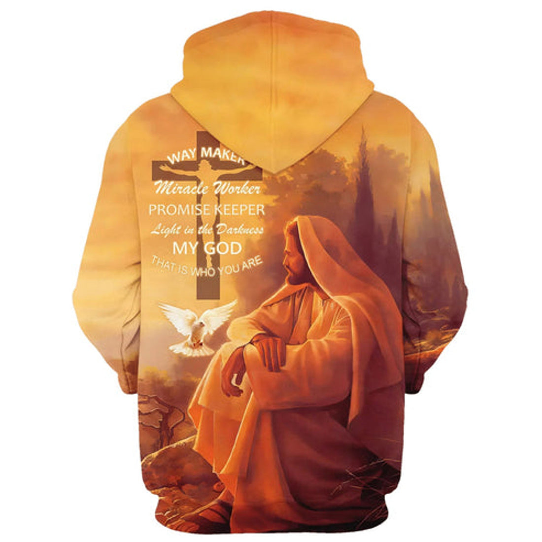 FUNSTUFFPRINT 3D Way Maker Miracle Worker, Promise Keeper Hoodie Jesus and Dove Hoodies Jesus 3D Hoodie and Zip Hoodie