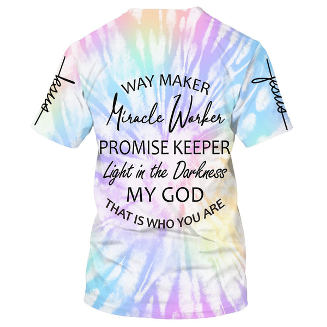 FUNSTUFFPRINT Way Maker Miracle Worker Promise Keeper 3D All Over Printed Shirt for Men and Women
 3D T-shirt