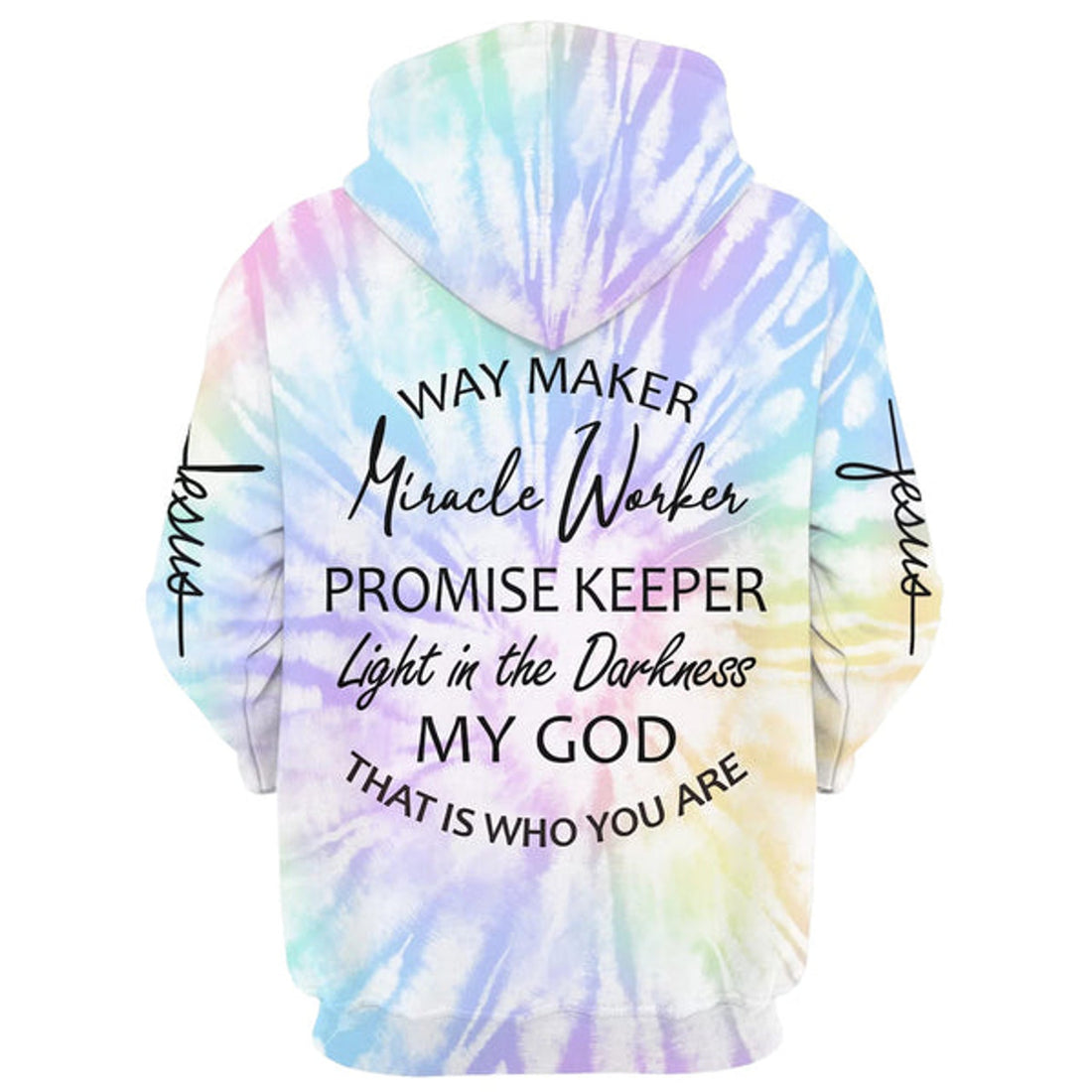 FUNSTUFFPRINT Way Maker Miracle Worker Promise Keeper Light In The Darkness My God Hoodie - Men & Women Christian 3D Hoodie and Zip Hoodie
