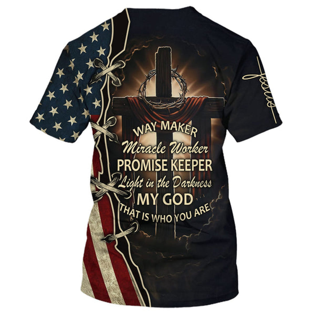 FUNSTUFFPRINT Way Maker Promise Keeper That Is Who You Are Christian 3D T-shirt