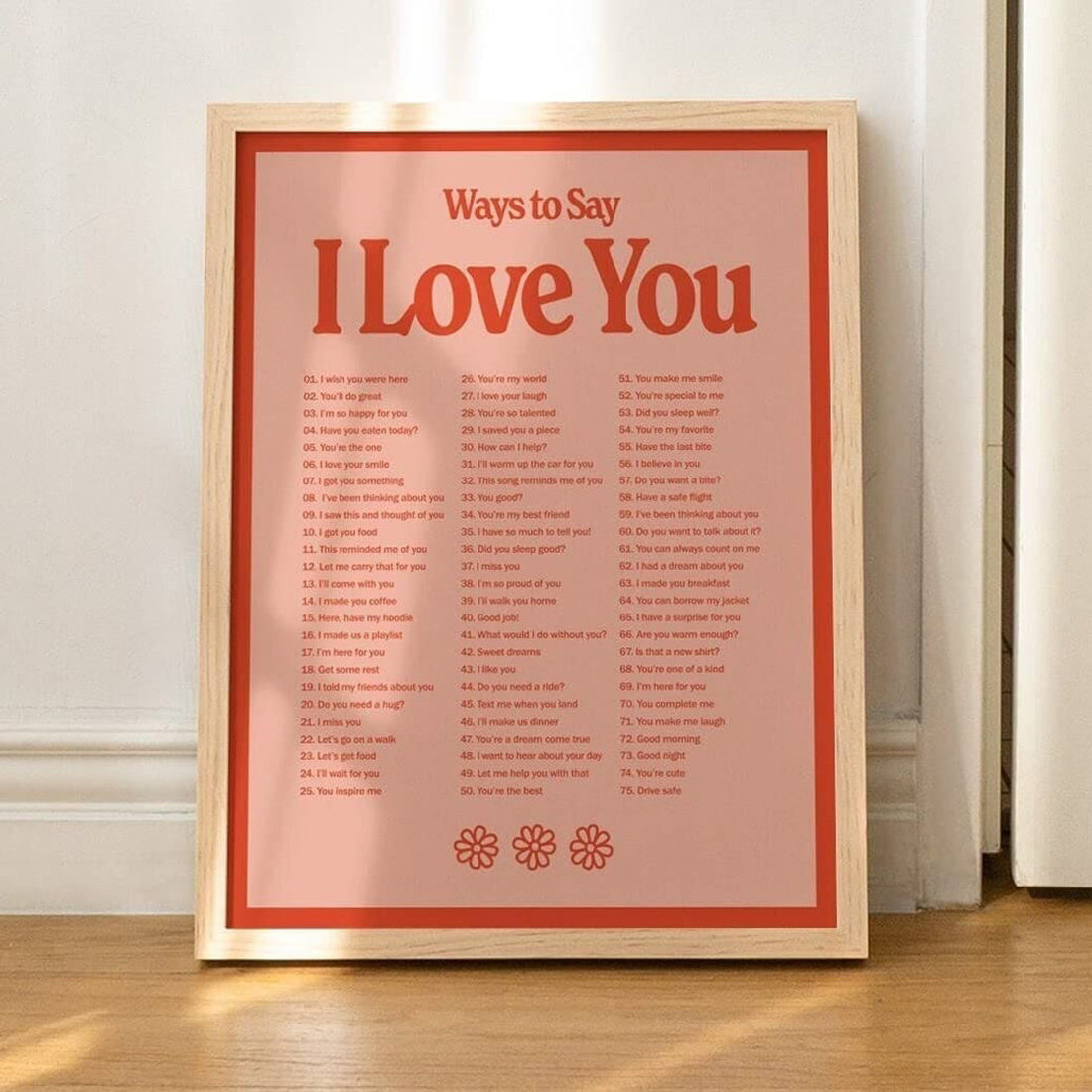 Ways To Say I Love You, Gift For Lover, Poster Decor, Wall Poster Poster and Canvas