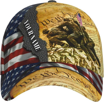 FUNSTUFFPRINT We Be People Patriotic American All Over Print Baseball Cap - Christian Hats For Men Women