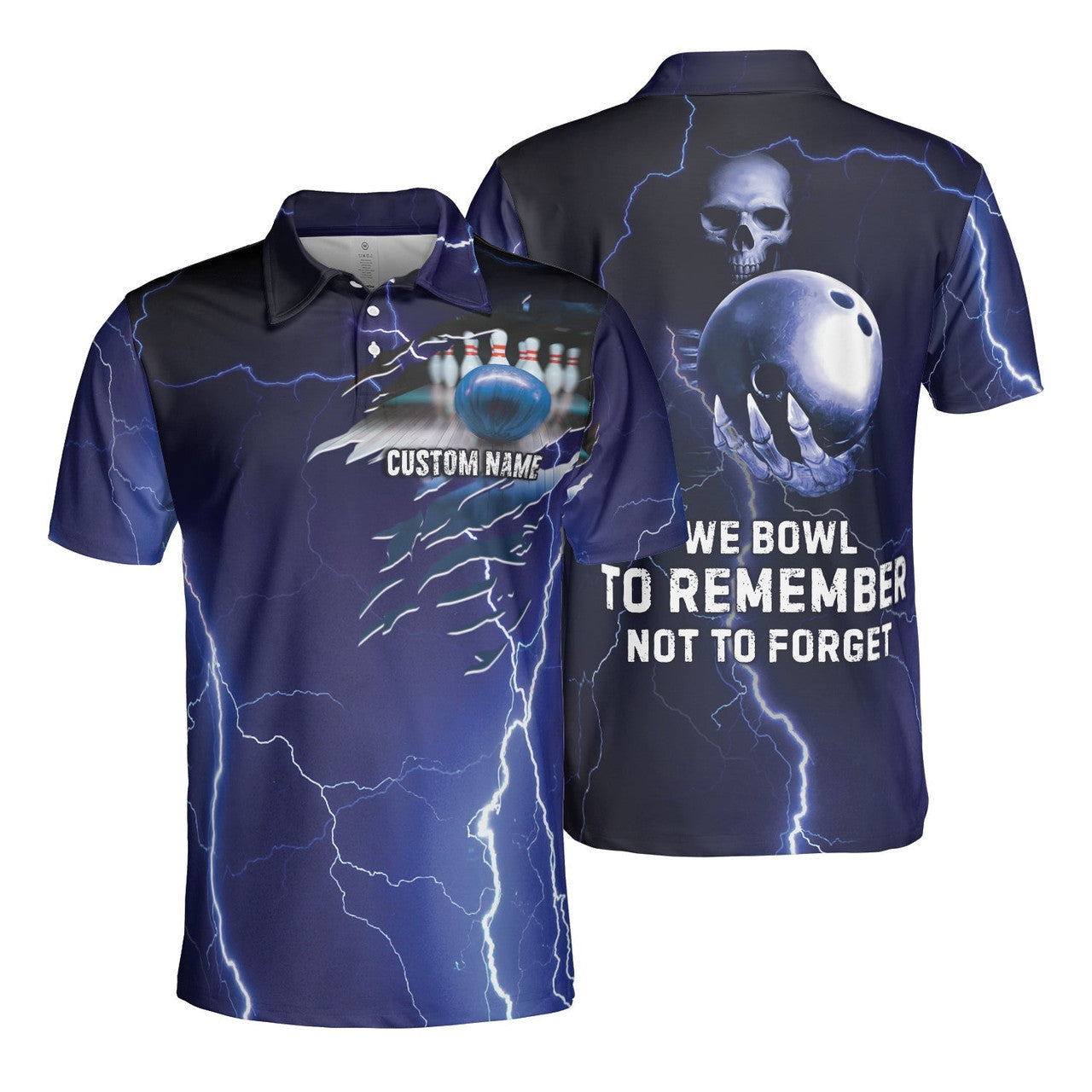 Custom Bowling Custom Men Polo Shirt - We Bowl To Remember Custom Polo Shirt, Personalized Bowling Shirt For Men - Perfect Gift For Friend, Family, Bowling Lovers