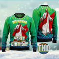 FUNSTUFFPRINT We Gonna Party Like It'S Your Birthday Ugly Christmas Sweater, Christmas Sweater, Ugly Sweater, Funny Xmas Sweaters Ugly Sweater