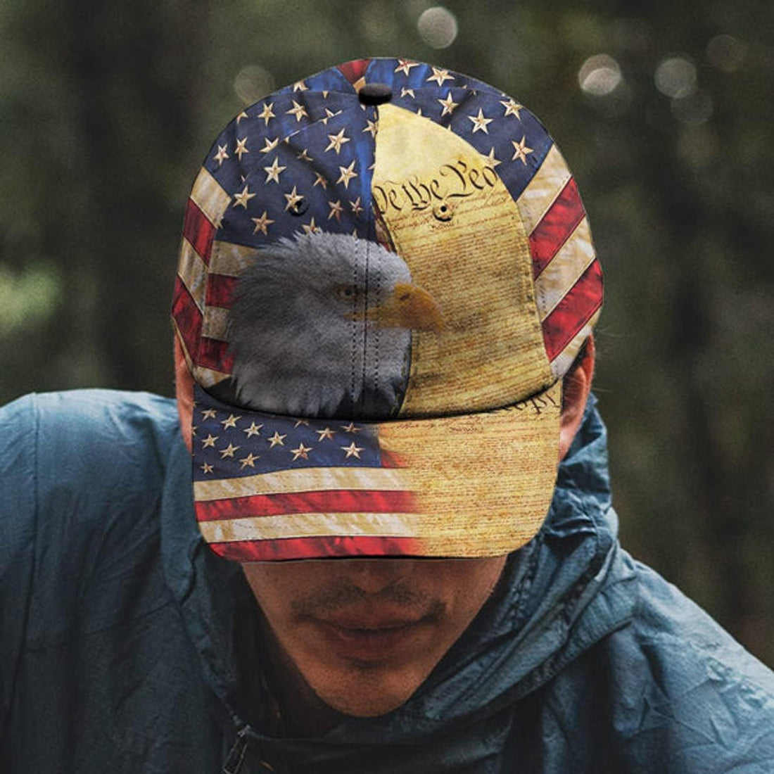 FUNSTUFFPRINT We The People Eagle Classic Hat All Over Print - Christian Hats for Men and Women