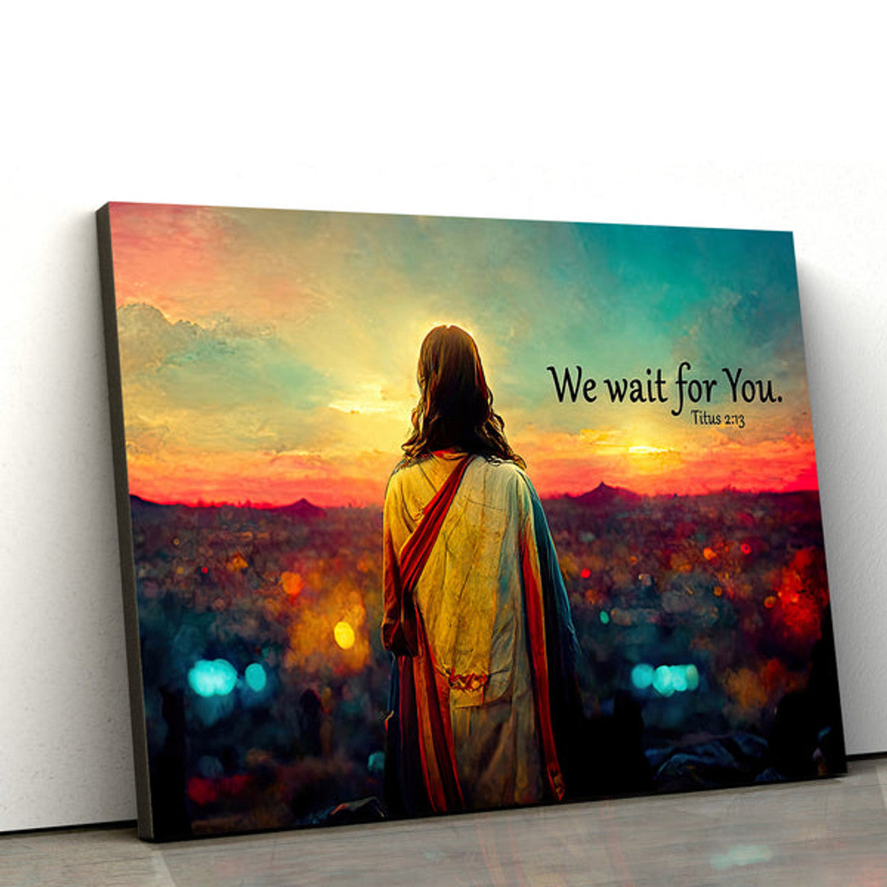 We Wait For You Titus 2 13 Religious Posters Christian Wall Art - Religious Wall Art Canvas