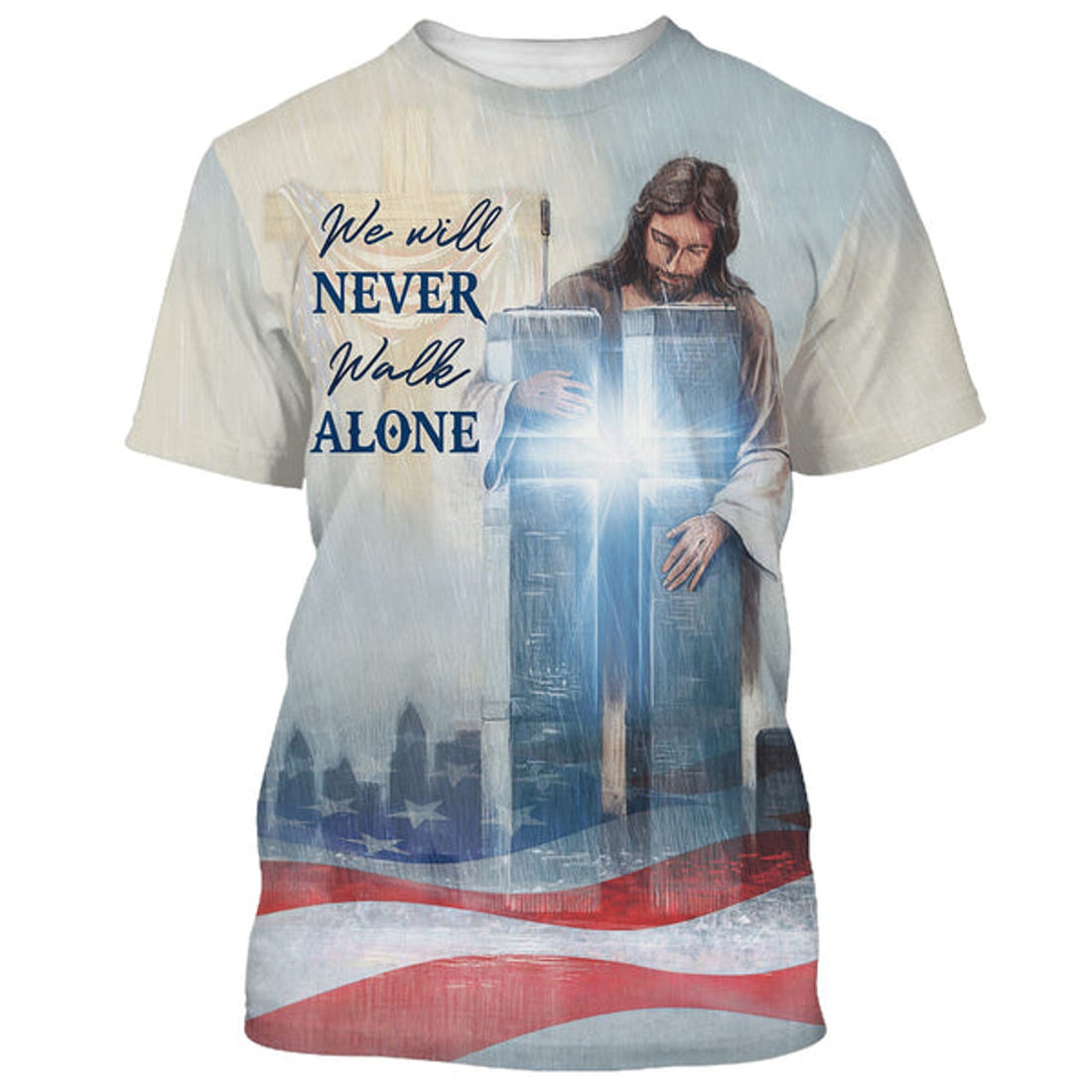 FUNSTUFFPRINT We Will Never Walk Alone 3D All Over Printed Shirt for Men and Women
 3D T-shirt