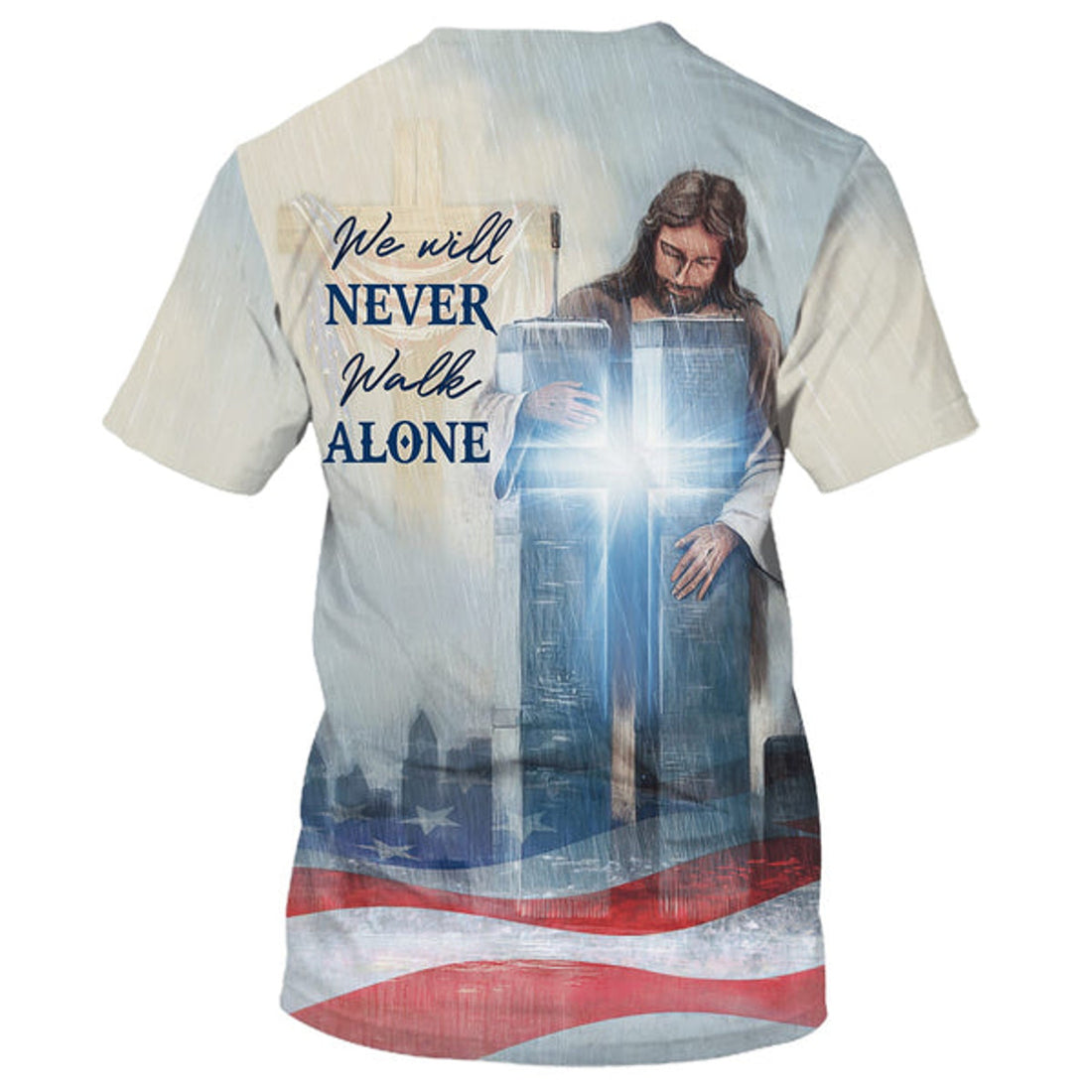 FUNSTUFFPRINT We Will Never Walk Alone 3D All Over Printed Shirt for Men and Women
 3D T-shirt