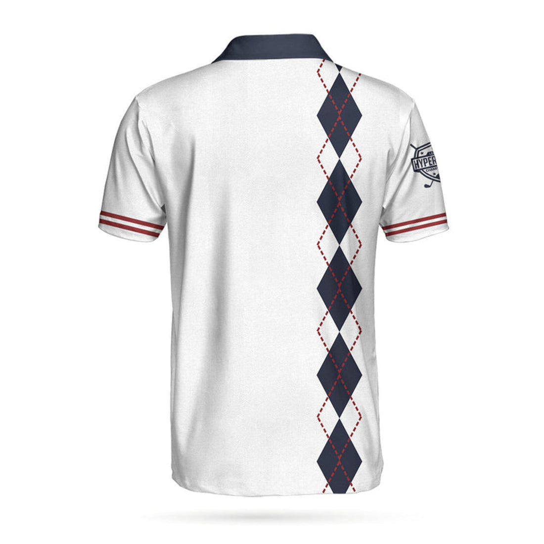 Weapons Of Grass Destruction Short Sleeve Polo Shirt, White And Navy Argyle Pattern Polo Shirt, Best Golf Shirt For Men