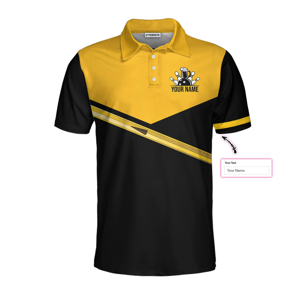 Custom Bowling Custom Men Polo Shirt - Weekend Forecast Bowling With A High Chance Of Drink Custom Polo Shirt - Perfect Gift For Friend, Family, Bowling Lovers