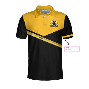 Custom Bowling Custom Men Polo Shirt - Weekend Forecast Bowling With A High Chance Of Drink Custom Polo Shirt - Perfect Gift For Friend, Family, Bowling Lovers