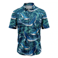 Whale Waves Hawaiian Shirt, Summer gift, Hawaiian Shirts for Men, Aloha Beach Shirt
