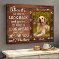 When It's Too Hard To Look Back Personalized Pet Memorial Canvas Wall Art - Pet Memorial Gifts