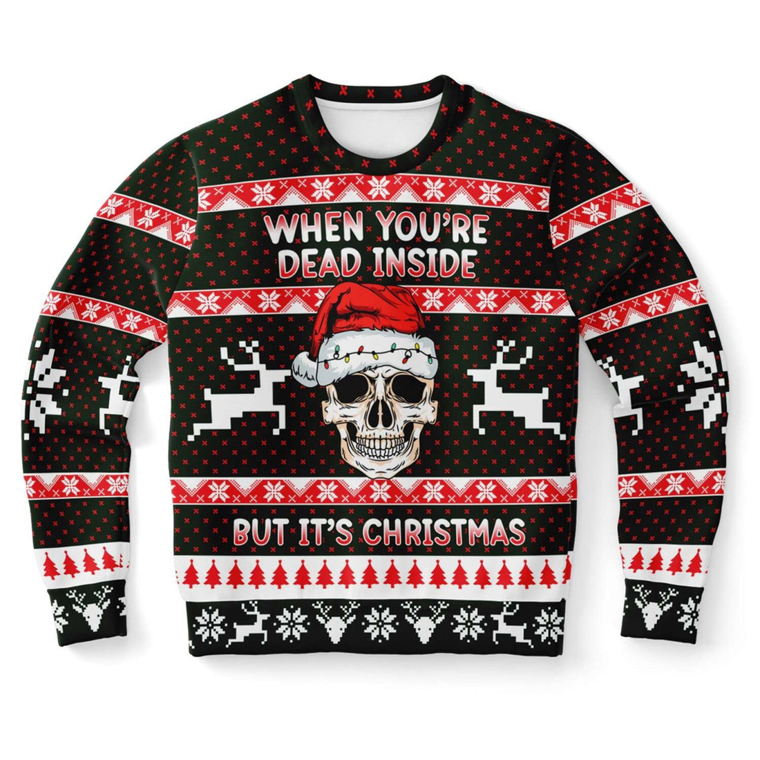 FUNSTUFFPRINT When You Dead Inside But It's Christmas Ugly Christmas Sweater, Christmas Sweater, Ugly Sweater, Funny Xmas Sweaters Ugly Sweater