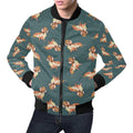 FUNSTUFFPRINT Wiener Dog Dachshund Portrait Pastel Pattern Print Mens 3D Bomber Jacket