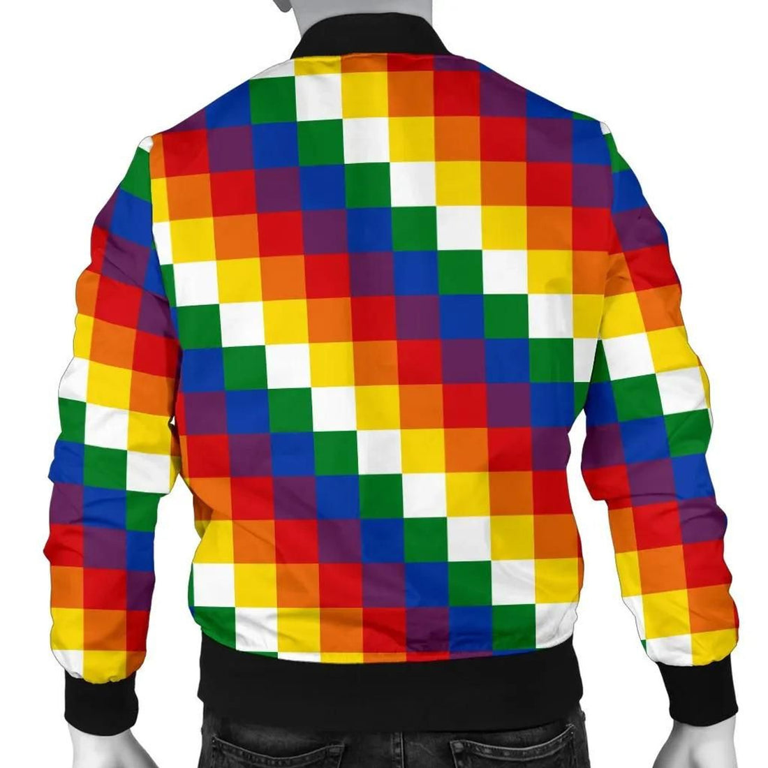 FUNSTUFFPRINT Wiphala Men's Bomber Jacket Flag 3D Bomber Jacket