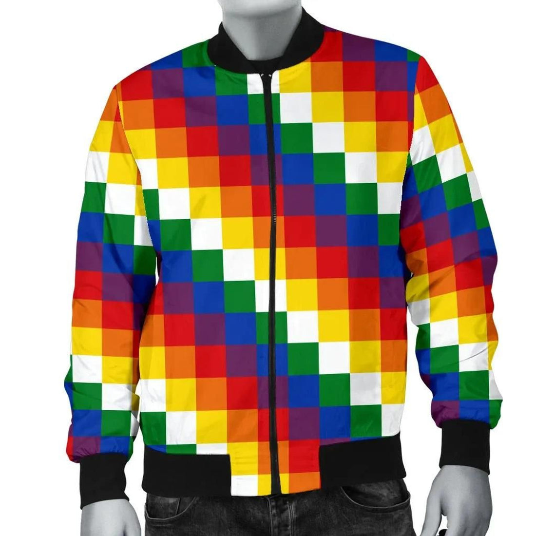 FUNSTUFFPRINT Wiphala Men's Bomber Jacket Flag 3D Bomber Jacket