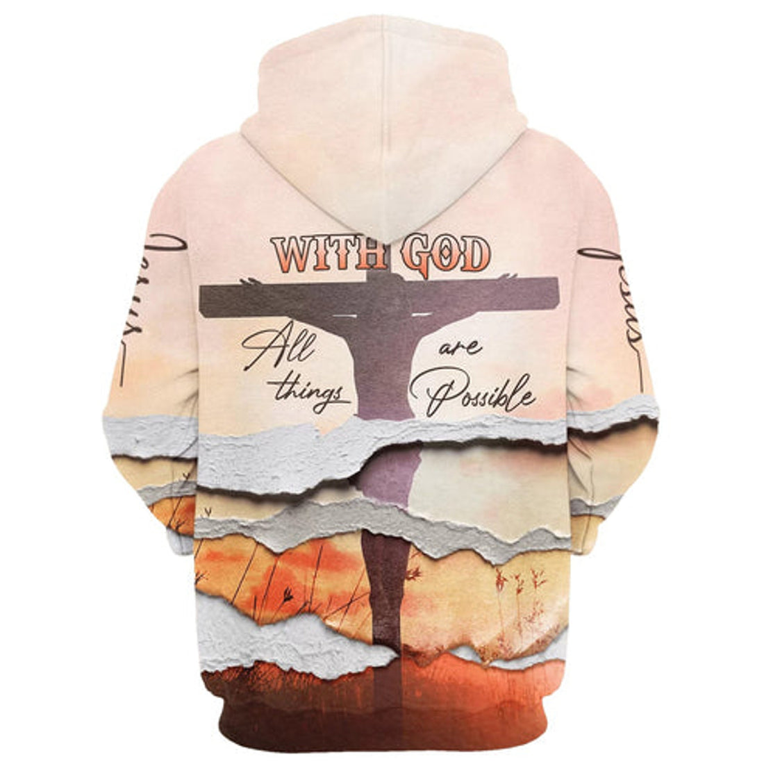 FUNSTUFFPRINT 3D With God All Things Are Possible 3D Hoodie and Zip Hoodie