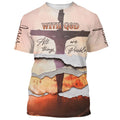 FUNSTUFFPRINT With God All Things Are Possible Shirts - Jesus Christ Crucified 3D All Over Printed Shirt for Men and Women
 3D T-shirt