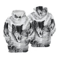 FUNSTUFFPRINT Wolf Couple 3D Hoodie and Zip Hoodie