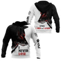 FUNSTUFFPRINT 3D All Over Printed Wolf Hoodie I Never Lose Either I Win Or I Learn 3D Hoodie and Zip Hoodie