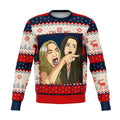 FUNSTUFFPRINT Woman Yelling at Smudge the Cat Meme V2 Christmas Ugly Sweater, Christmas Sweater, Ugly Sweater, Funny Xmas Sweaters Ugly Sweater