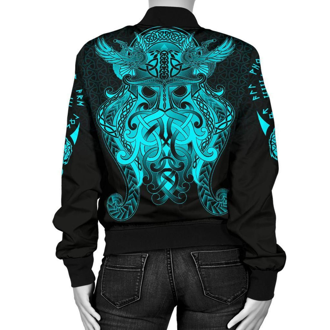 FUNSTUFFPRINT Women's Muninn 3D Bomber Jacket