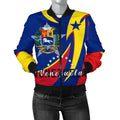 FUNSTUFFPRINT Women's Bomber Jacket - Venezuela Flag Coat of Arms 3D Bomber Jacket
