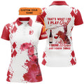 Custom Womens Golf Polo Shirt Golf & Wine Custom Name That's What I Do I Play Golf Drink Wine And Know Things, Perfect Gift For Women
