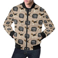 FUNSTUFFPRINT Woof Woof Beagle Pattern Print Mens 3D Bomber Jacket