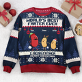 FUNSTUFFPRINT Custom World's Best Farter Ever I Mean Father Christmas Ver Ugly Sweater