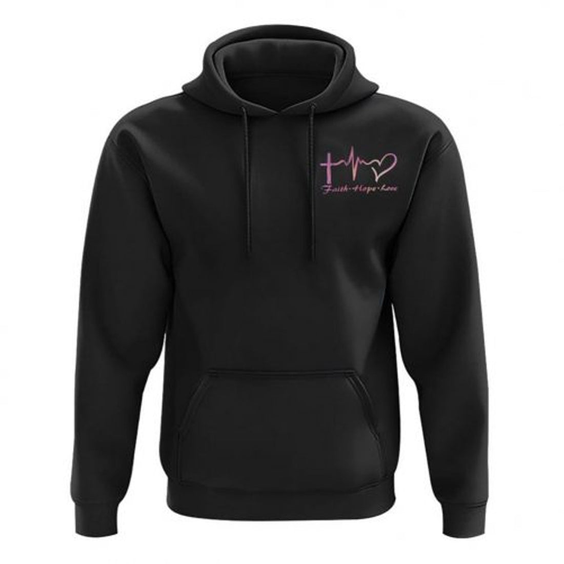 FUNSTUFFPRINT Worry Ends When Faith In God Begins Faith Hope Love 3D Hoodie and Zip Hoodie
