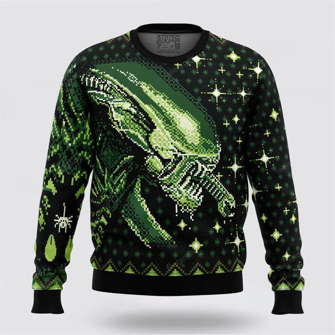 FUNSTUFFPRINT Xenomorph Alien Christmas Sweater – Christmas Gifts For Frends Ugly  Sweater
