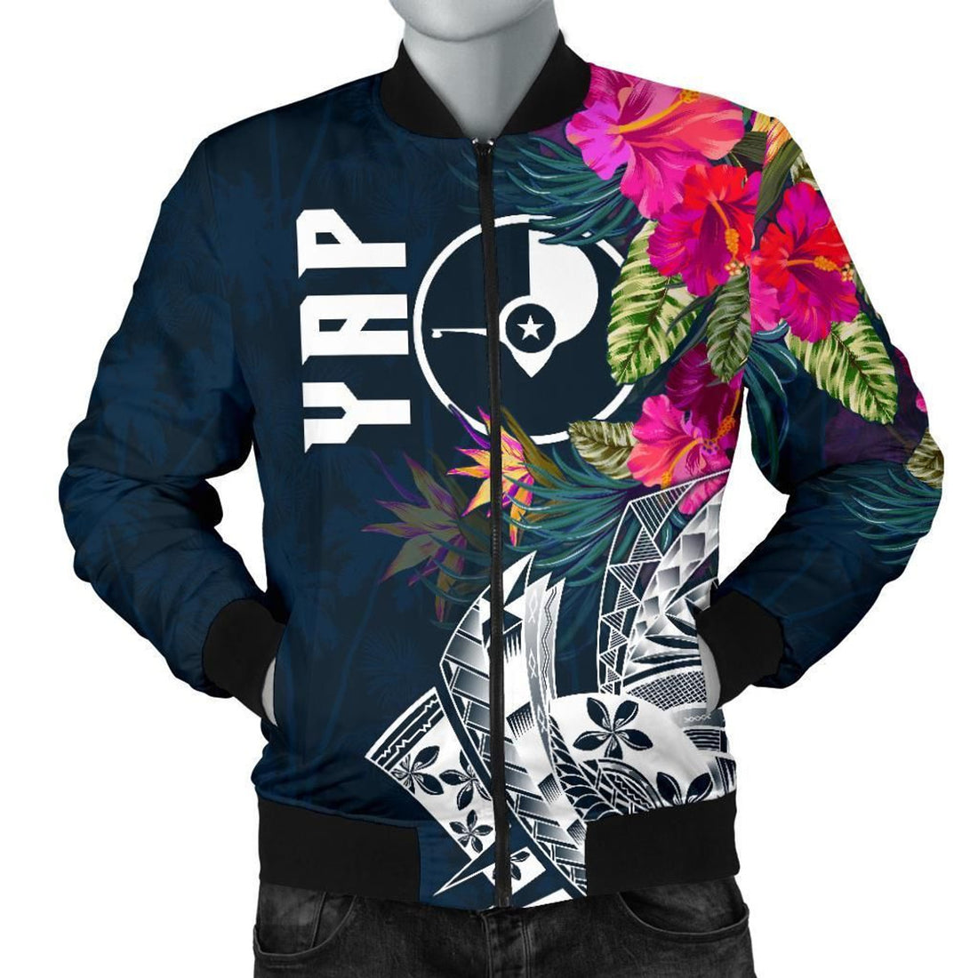 FUNSTUFFPRINT YAP Men's Bomber Jacket - YAP Summer Vibes - 3D Bomber Jacket