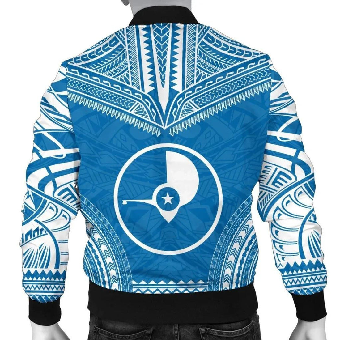 FUNSTUFFPRINT Yap Flag Polynesian Chief Men's Bomber Jacket - 3D Bomber Jacket