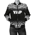 FUNSTUFFPRINT Yap Women's Bomber Jacket - Fog Black Style - 3D Bomber Jacket