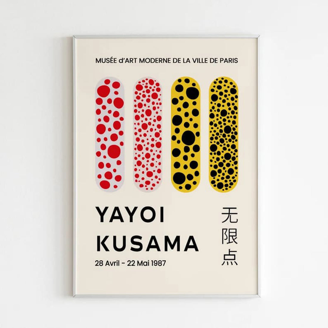 Yayoi Kusama Poster, 28 Avril – 22 Mai 1987 Poster and Canvas