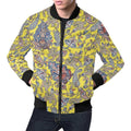 FUNSTUFFPRINT Yellow Paisley Pattern Print Mens 3D Bomber Jacket