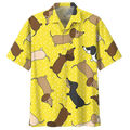 Yellow Dachshund Watercolor Hawaiian Shirt