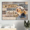Yorkshire Terrier Lovely Butterfly Heaven Gift For Members Family I Believe There Are Angels Among Us Canvas Wall Art - Christian Wall Decor