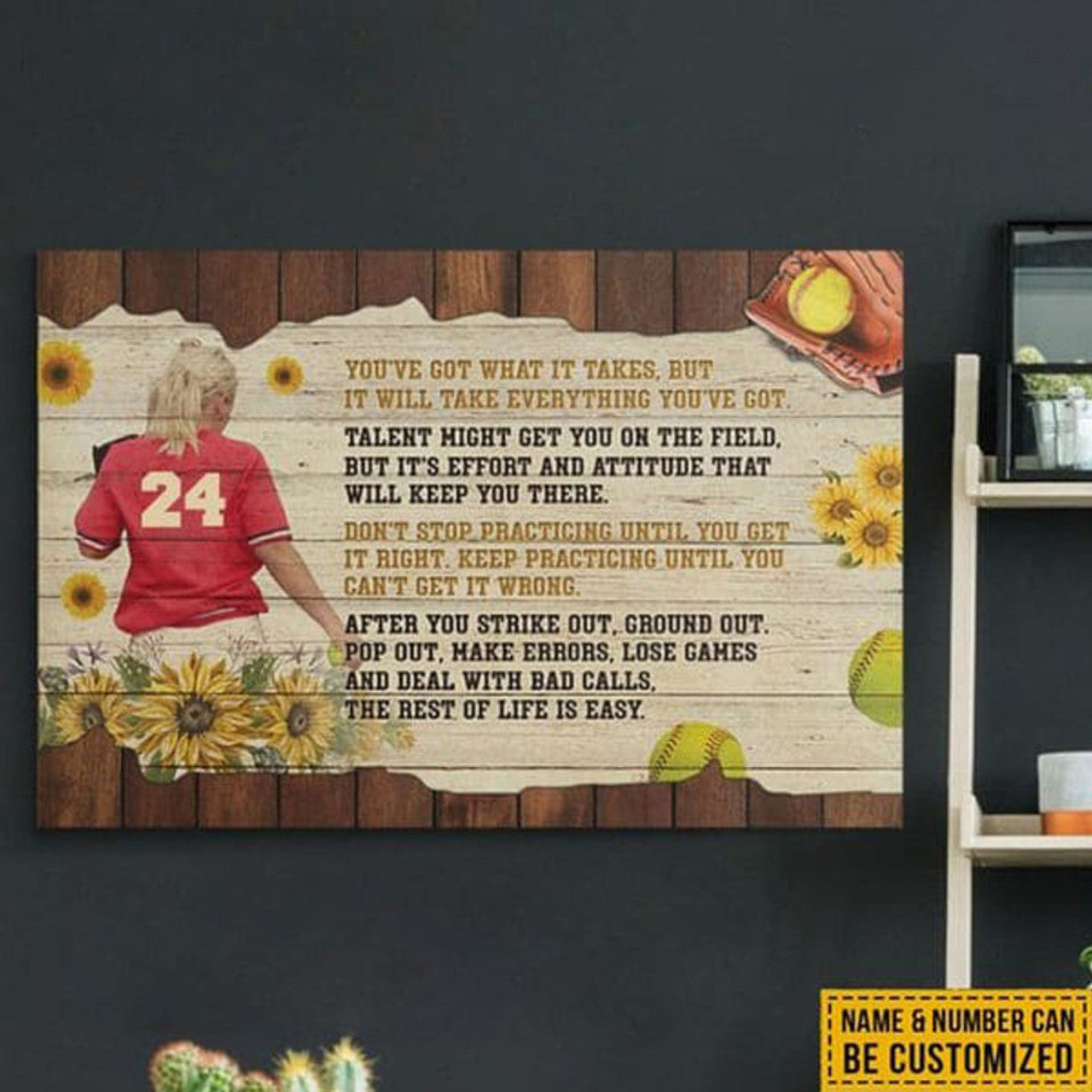 Custom You’ve Got What It Takes But It Will Take Everything You’ve Got Talent Might Get You On The Field Poster and Canvas