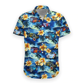 3D Rat Rod Hawaii Shirt, Men's Hawaiian Shirt Casual Button Down Shirts, Short Sleeve Hawaiian Shirts for Men